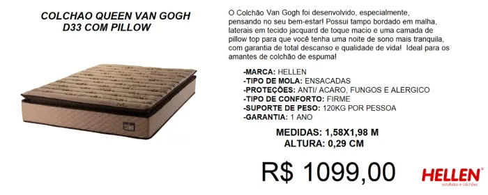 Colchão queen mola ensacada com PILLOW - a pronta entrega novidade