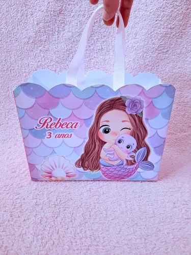Sacola de lembrancinha personalizada Sereia