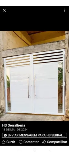 Portão de alumínio garagem em até 10x sem juros, valores a partir de: