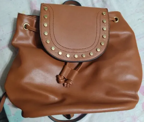 Mochila Feminina Casual Marron - 25 cm - Usada