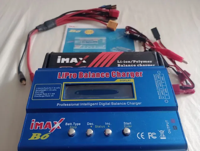 Carregador IMAX B6 com fonte + chicote extra de brinde