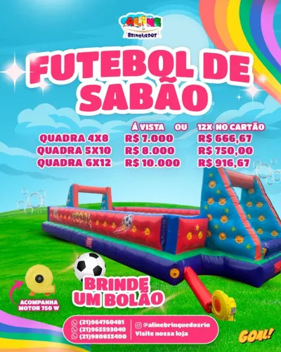 Futebol de sabão a pronta entrega