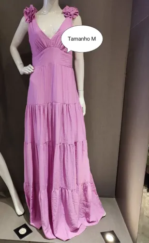 Vestido longo lilás 