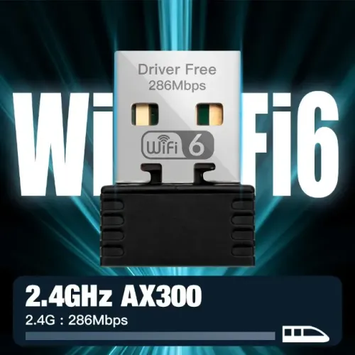 Adaptador Wi-Fi 6 AX286 Internet Sem Fios com Alto Desempenho USB