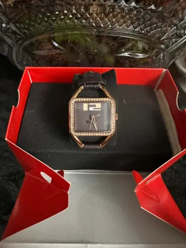 relógio puma original analógico cravejado com pedras