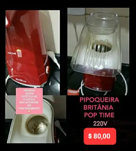 Pipoqueira Britânia Pop Time 220V. Somente retirada no local.