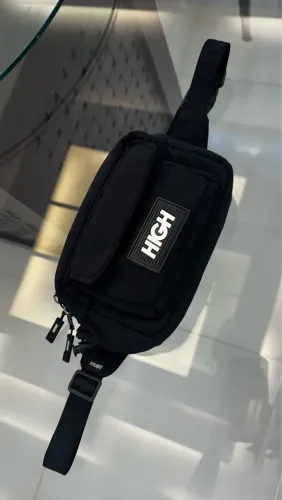 Bolsa Pochete Shoulder Waist Bag Logo High Company Black Preta Original