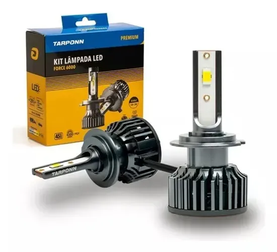 Kit Lâmpada Led Force 6000k H4 45w 9000 Lm 12v 24v Tarponn