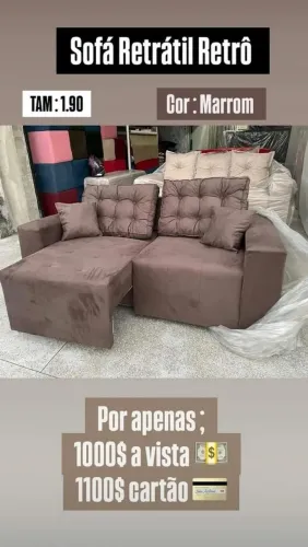 Sofá retrátil retrô