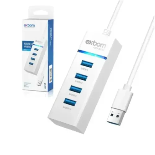 HUB INTERFACE USB 3.0 COM 4 PORTAS.