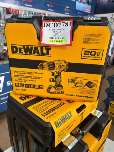 Parafusadeira Dewalt 20V DCD7781 Nova - Frete Grátis
