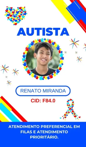 Crachá para portadores de autismo