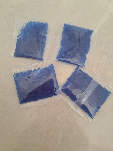 Pacotes de bola de gel azul