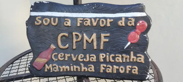 Placa Decorativa CPMF Cerveja Picanha Farofa.