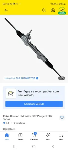 Caixa de direção completa 1.6 307