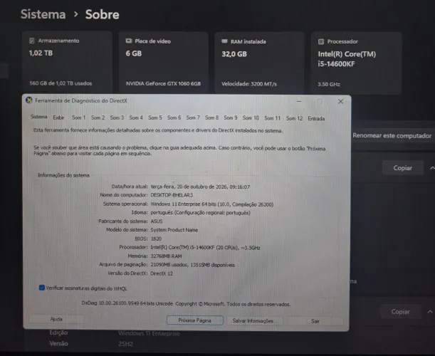 Processador Intel Core i5 14600KF
