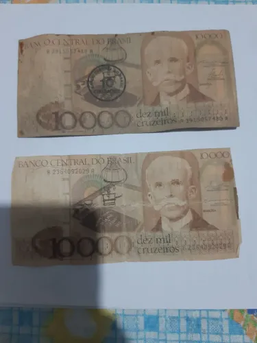 Notas dinheiro antiga 