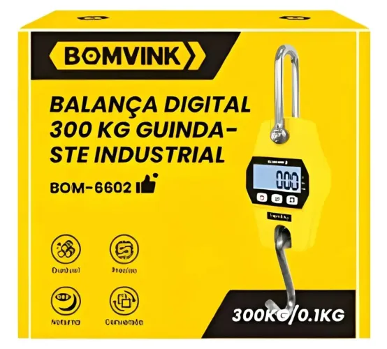 Balança Digital 300 Kg Guida - Ste Industrial Bomvink -- Amarelo