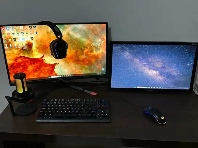 PC Gamer Completo + 2 Monitores + Periféricos | RTX 5060 Ti | Pronto para Jogar