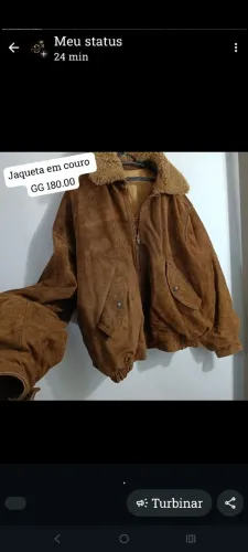 Jaqueta de couro GG 