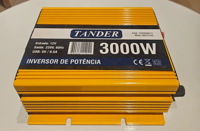 Inversor de Potência Tander 3000W 12V para 220V - Novo na Caixa
