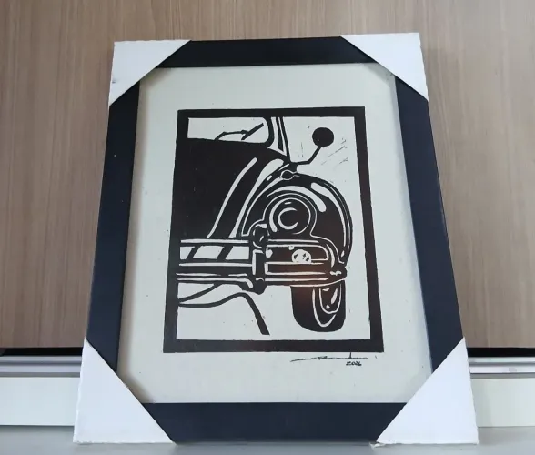 Quandro gravuras em xilogravura 
