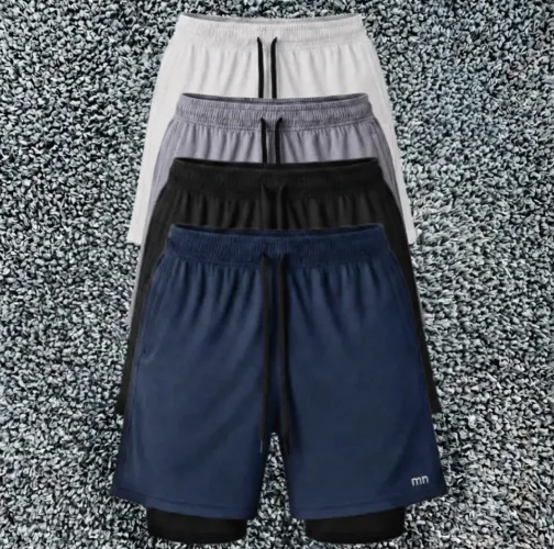 Bermudas duplas / com compressão 