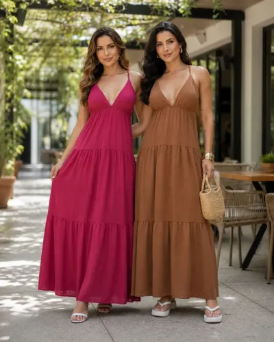 Vestido Júlia ( tamanho M) em duas cores ( 1 por 60 e 2 por 100,00).