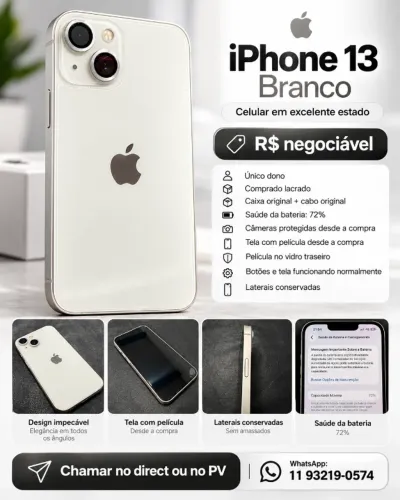 IPHONE 13 - 128GB BRANCO