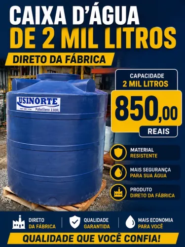 CAIXA DE 2 MIL LITROS 