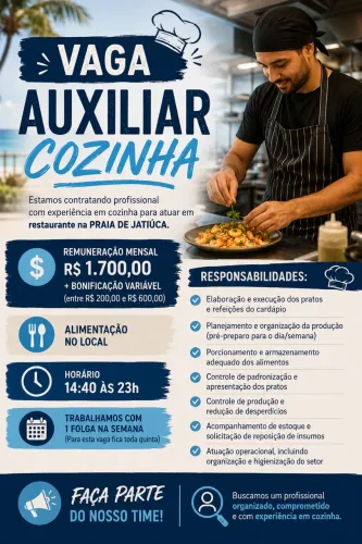 Vaga Auxiliar de Cozinha
