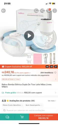 Extratora de leite babuu