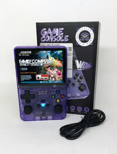 Videogame Portátil R36S 3.5 Polegadas 64GB Roxo