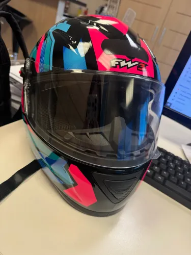 Capacete Fechado Fw3 Gtx Fox Óculos + Narigueira Cores M Feminino