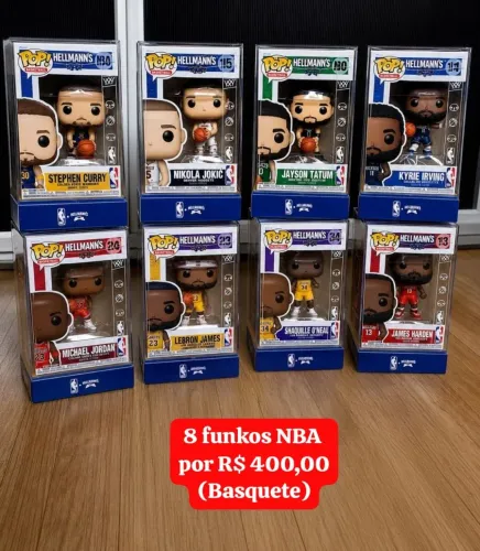 Funko NBA com proteção em acrílico (8 unidades)