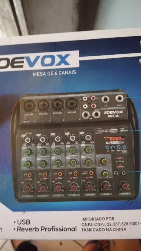 Mesa de som de 6 canais