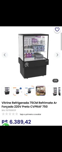Vendo vitrine refrigerada para confeitaria, apenas 3 meses de uso 