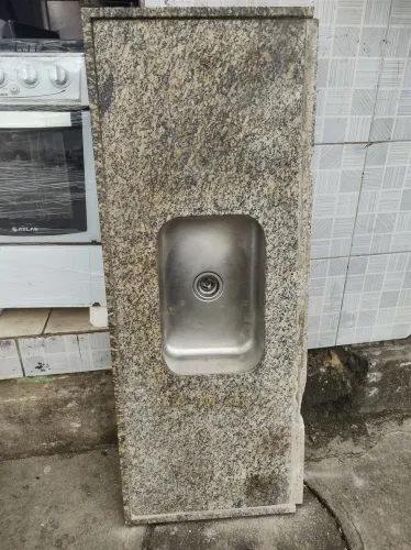 Pia granito Cuba inox perfeito estado de conservação 