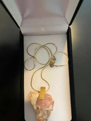 Colar Semijoia com quartzo rosa