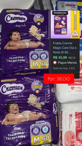 Fraldas novas M 