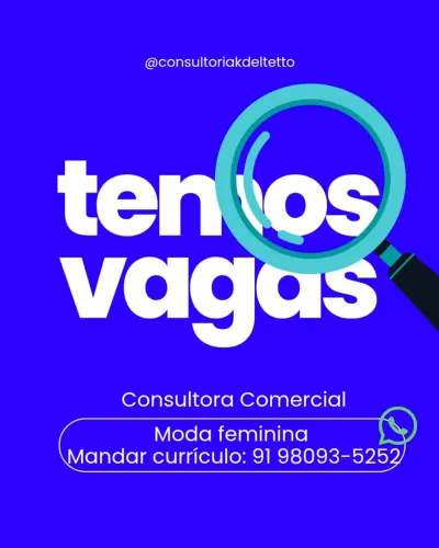Temos vagas de empregos 