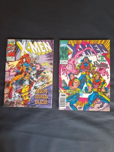 HQ X-Men Abril Jovem N.º 80 E N.º 81 - Equipe Dourada E Bishop! - Anos 90