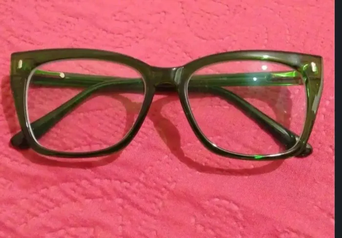 Armação de óculos verde em acetato