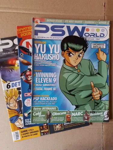 Revistas PS World Nintendo + Pôster Mario Tennis