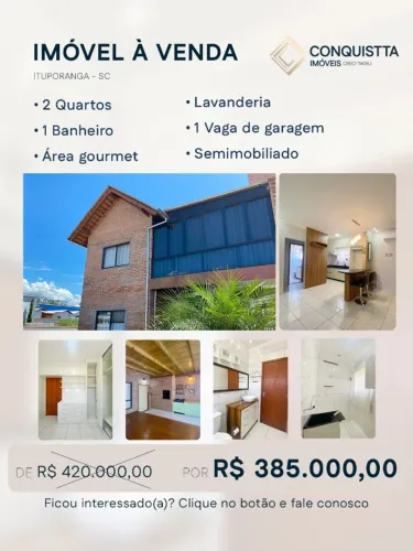 Apartamento Semimobiliado à Venda em Ituporanga, 2 quartos - 110 m²