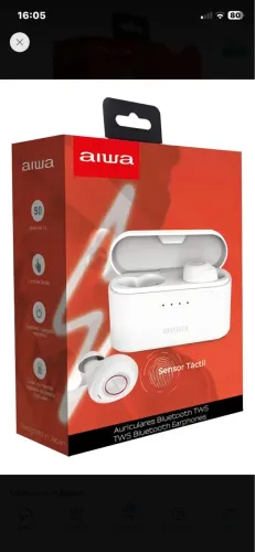 Fone ouvido aiwa aw6 pro branco graves profundos lacrado
