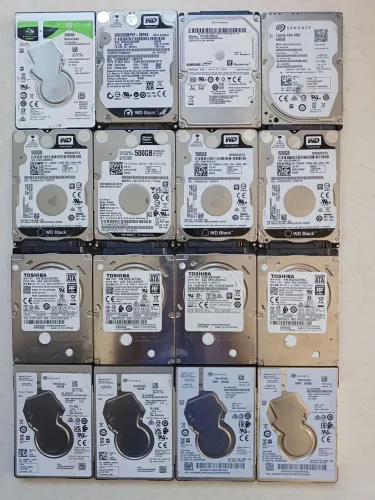 16 hds 500gb Toshiba seagate wd slim 2.5