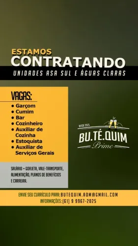 BUTEQUIM CONTRATA - DIVERSAS VAGAS