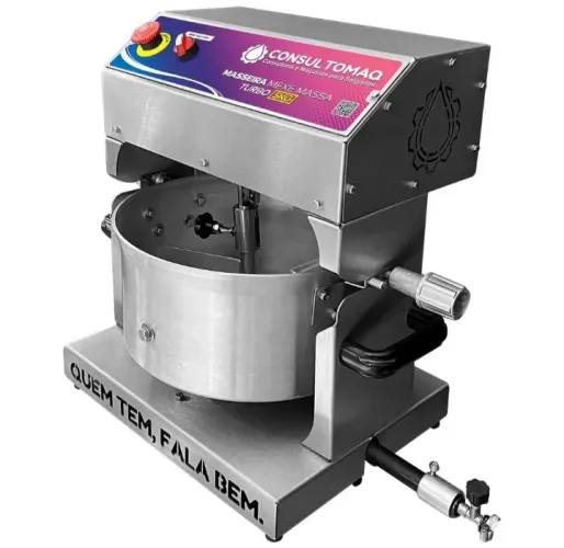 Masseira Mexe Massa Turbo 5kg, Estrutura Inox e Panela de Alumínio