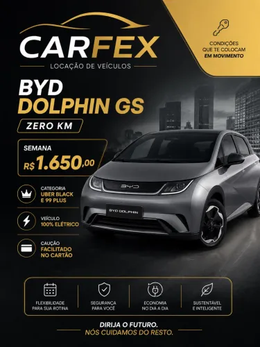 Locação de veículos elétricos categoria BLACK